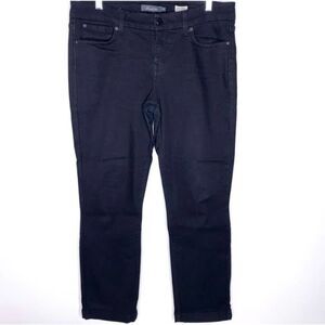 Level 99 Lily Crop Black Denim Skinny Straight Jeans Size 32" !